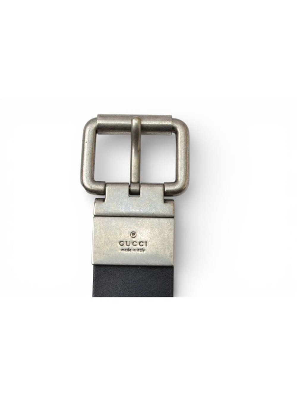 Gucci Belt Reversible 85 Leather Sherry Line Black Green Red - Picture 10 of 13